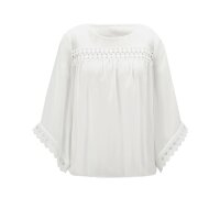 Designer-Bluse m.Top und Spitze, champagner