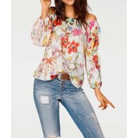 Designer-Carmenbluse, bunt