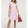 Leinenkleid, himbeere-weiß