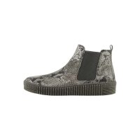 Marken-Stiefelette, grau-silberfarben
