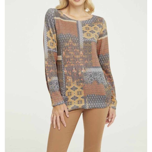 Designer-Druckpullover, bunt
