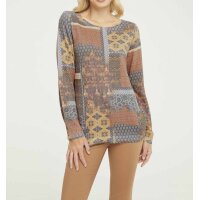 Sweter z nadrukiem, wielokolorowy