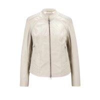 Designer-Lammnappalederjacke, creme