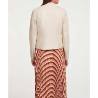 Designer-Lammnappalederjacke, creme