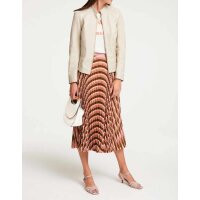 Designer-Lammnappalederjacke, creme