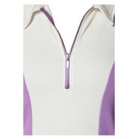 Marken-Kleid, grau-flieder-ecru