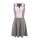 Marken-Kleid, grau-flieder-ecru