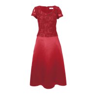 Kleid m. Spitze, rot