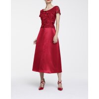 Kleid m. Spitze, rot