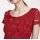 Kleid m. Spitze, rot