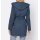 Designer-Wolljacke m.Kapuze, bleu-graphit