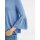 Designer-Pullover m. Volants, blau