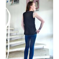 Designer-Blusentop, schwarz