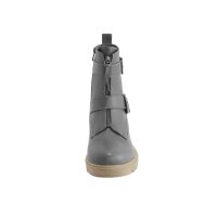 Rind-Nappaleder-Stiefelette, grau