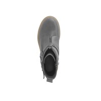 Rind-Nappaleder-Stiefelette, grau