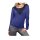 Pullover m. Spitze, royalblau-schwarz