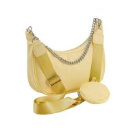 Henkeltasche m. Faltenprägung, vanille