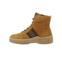 Marken-Velourslederschnürboots, gelb-braun