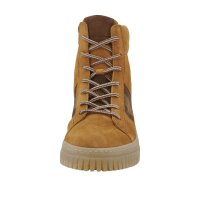 Marken-Velourslederschnürboots, gelb-braun