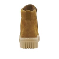 Marken-Velourslederschnürboots, gelb-braun