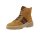 Marken-Velourslederschnürboots, gelb-braun