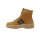 Marken-Velourslederschnürboots, gelb-braun