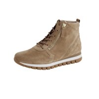 Marken-Veloursleder-Stiefelette, camel