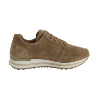Marken-Kalbveloursleder-Sneaker, camel