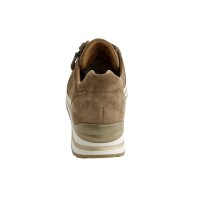 Marken-Kalbveloursleder-Sneaker, camel