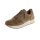 Marken-Kalbveloursleder-Sneaker, camel
