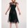 Designer-Plisseekleid, schwarz-bordeaux