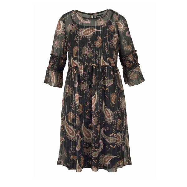Print dress, black-multicolour
