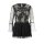 Bluse m. Pailletten, schwarz