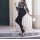 Bluse m. Pailletten, schwarz