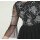 Bluse m. Pailletten, schwarz