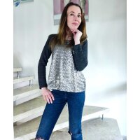 Marken-Sweatshirt, anthrazit-silber