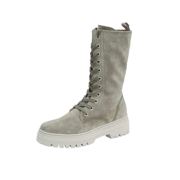 Calf skin suede boots, sage