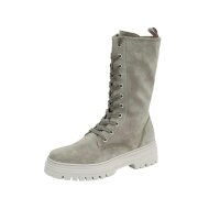 Buty zamszowe ze skóry cielęcej, szałwiowe