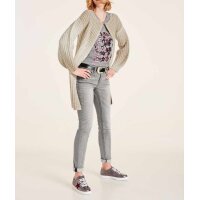 Jerseyshirt m. Pailletten, grau-melange