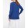 Feinstrickpullover, royalblau-weiß