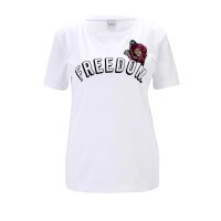 Jersey shirt with sequins, white