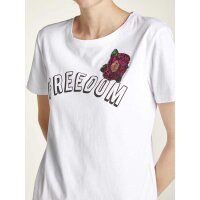 Jersey shirt with sequins, white