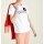 Jersey shirt with sequins, white