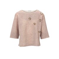 Sweatshirt with beads, rosé