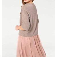 Sweatshirt m. Perlen, rosé