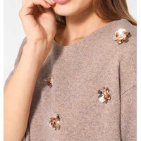 Sweatshirt m. Perlen, rosé
