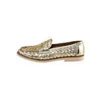 Leather slipper, gold coloured