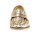 Leather slipper, gold coloured