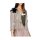 Pailletten-Blazer m. Federbrosche, taupe