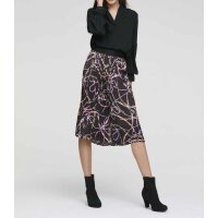Pleat skirt, black-multicolour